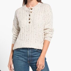 NWOT Madewell Ivory Speckled Knit Sweater